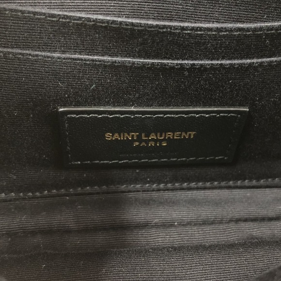 Saint Laurent Becky Chain Shoulder Bag Leather Black - Picture 9 of 9